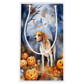 Halloween American English Foxhound with Pumpkins Klein Cadeauzakje (Voorkant)