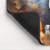 Halloween American English Foxhound with Pumpkins Muismat (Hoek)