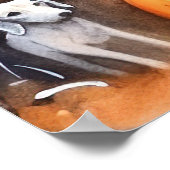 Halloween American English Foxhound with Pumpkins Poster (Hoek)
