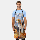 Halloween American English Foxhound with Pumpkins Schort (Gedragen)