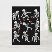 Halloween American Football Skeletons Funny Men Bo Kaart (Voorkant)