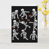 Halloween American Football Skeletons Funny Men Bo Kaart (Gele Bloem)
