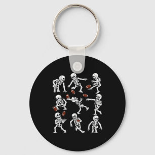Halloween American Football Skeletten Grappige Man Sleutelhanger