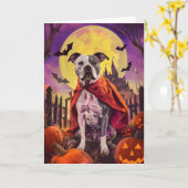 Halloween American Staffordshire Pumpkins eng Kaart (Gele Bloem)