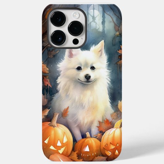 Halloween Amerikaanse Eskimo Met Pompoenen Griezel Case-Mate iPhone Case (Achterkant)