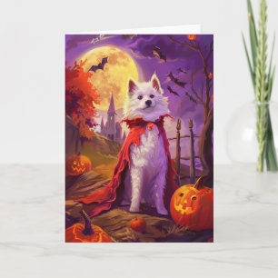 Halloween Amerikaanse Eskimo Pompoenen Griezelen Kaart