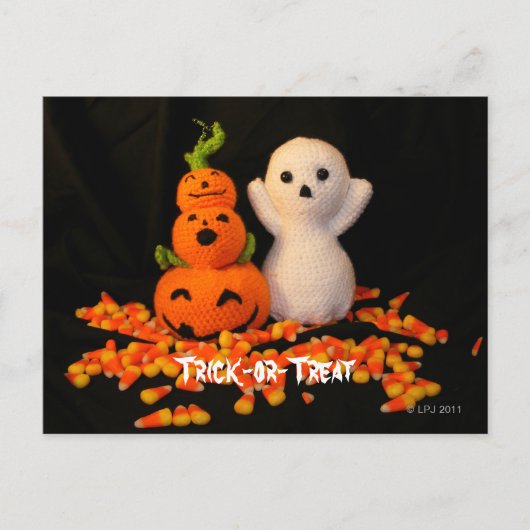 Halloween Amigurumi Post Card Briefkaart (Voorkant)