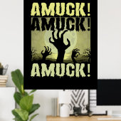 Halloween Amuck Amuck Halloween Birthday Poster (Thuiskantoor)
