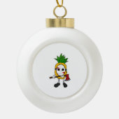 Halloween Ananas Keramische Bal Ornament (Voorkant)
