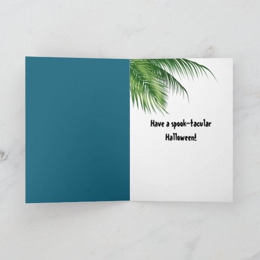 Halloween ananas op het strand kaart (Binnen)