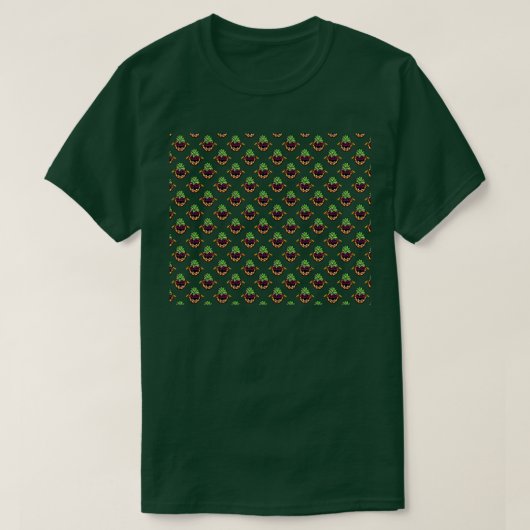 Halloween ananas wit patroon t-shirt (Design voorkant)
