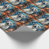 Halloween Anatolian Shepherd met pompoenen eng Cadeaupapier (Hoek)