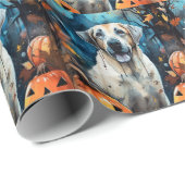 Halloween Anatolian Shepherd met pompoenen eng Cadeaupapier (Rol Hoek)