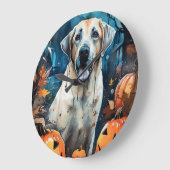 Halloween Anatolian Shepherd met pompoenen eng Grote Klok (Hoek)