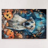 Halloween Anatolian Shepherd met pompoenen eng Legpuzzel (Horizontaal)