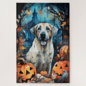 Halloween Anatolian Shepherd met pompoenen eng Legpuzzel (Verticaal)