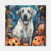 Halloween Anatolian Shepherd met pompoenen eng Magneet (Voorkant)