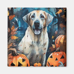 Halloween Anatolian Shepherd met pompoenen eng Magneet
