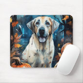 Halloween Anatolian Shepherd met pompoenen eng Muismat (Met muis)