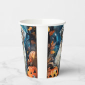 Halloween Anatolian Shepherd met pompoenen eng Papieren Bekers (Links)