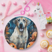 Halloween Anatolian Shepherd met pompoenen eng Papieren Bordje (Feest)