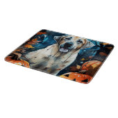 Halloween Anatolian Shepherd met pompoenen eng Snijplank (Hoek)