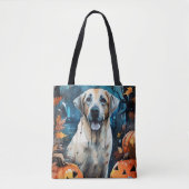 Halloween Anatolian Shepherd met pompoenen eng Tote Bag (Voorkant)