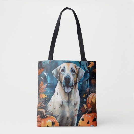 Halloween Anatolian Shepherd met pompoenen eng Tote Bag (Voorkant)