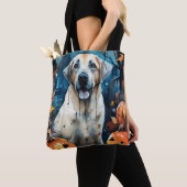 Halloween Anatolian Shepherd met pompoenen eng Tote Bag (Dichtbij)