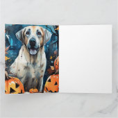 Halloween Anatolische Herdershond Met Pompoenen En Kaart (Binnen)