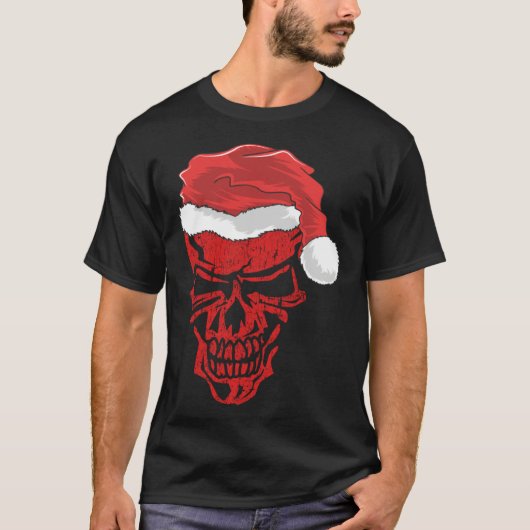 Halloween and Christmas Skull Graphic Tees Hallowe (Voorkant)