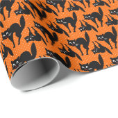 Halloween Angstige Kat Cadeaupapier (Rol Hoek)