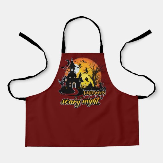 Halloween Angstige Nacht Schort (Voorkant)