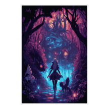 Halloween anime meisje nacht scène