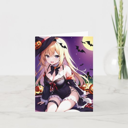 Halloween Anime O Feestdagen Kaart (Voorkant)
