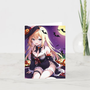 Halloween Anime O Feestdagen Kaart