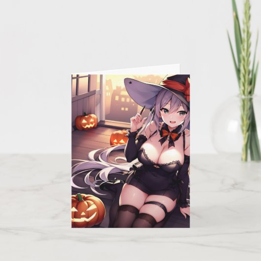 Halloween Anime R Feestdagen Kaart (Voorkant)