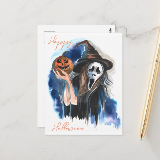 Halloween Ansichtkaart Briefkaart (Voorkant / Achterkant in situ)