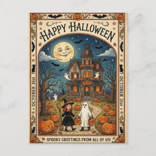 Halloween Ansichtkaart Briefkaart