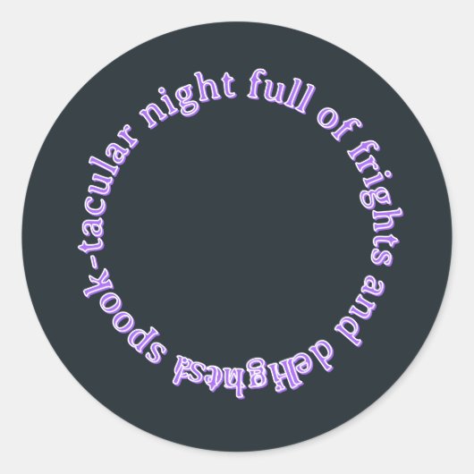 Halloween Ansichtkaart Ronde Sticker (Voorkant)