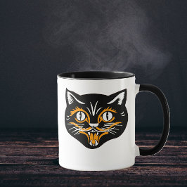 Halloween Antiek Kattengezicht Mok