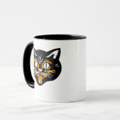 Halloween Antiek Kattengezicht Mok (Voorkant links)
