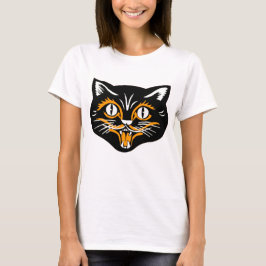 Halloween Antiek Kattengezicht T-shirt
