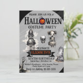 Halloween Any Age Meisjes Verjaardagsfeest Kaart (Staand voorkant)