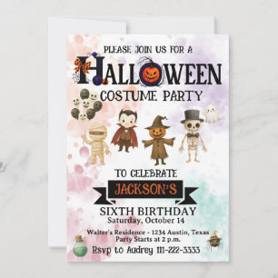 Halloween Any Age verjaardagsfeestje Kaart