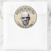 Halloween  Apothecair Huid van Mummy Ronde Sticker (Tas)