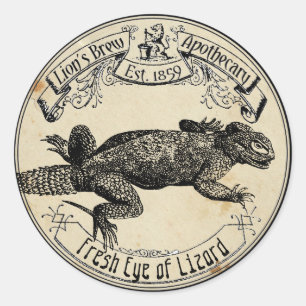 Halloween Apothecary Eye of Lizard Ronde Sticker