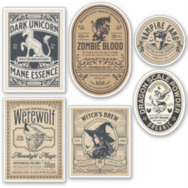  Halloween Apothecary Label Witch Potion