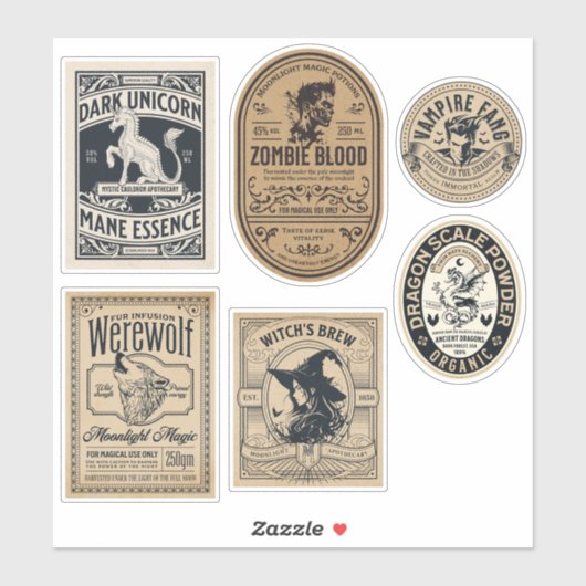  Halloween Apothecary Label Witch Potion (Vel)