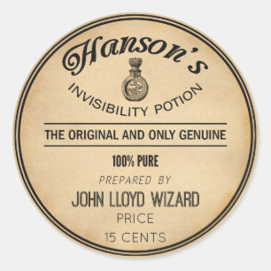 Halloween Apothecary Onzichtbaarheid Positie Ronde Sticker